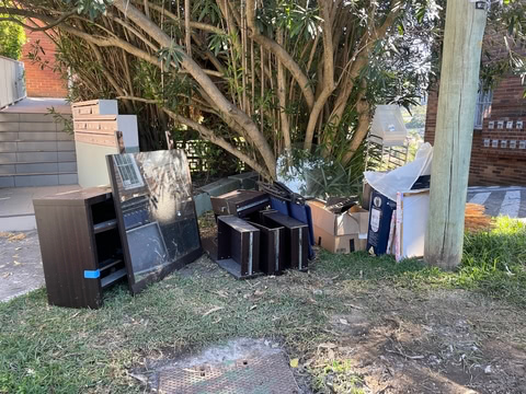 unwanted furnitures laid outside